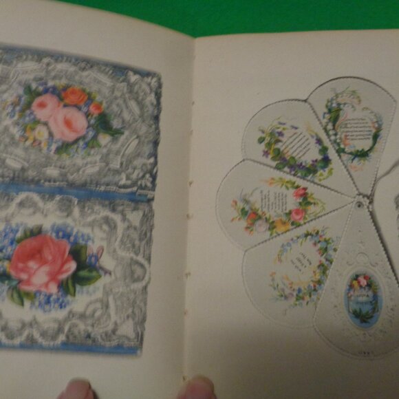 EARLY PAST VINTAGE AS-IS CARDS BOOK DESSERT DISH SAUCER HOLDER DOILY RIBBON LOT - Picture 7 of 15